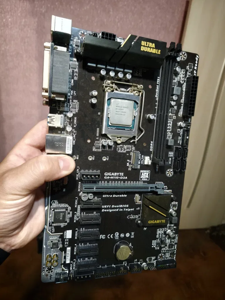 Продам комплект мать Gigabyte h110+e3 1270v5+8gb — фото 4
