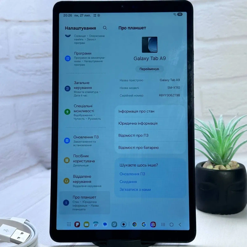Продам планшет  Samsung TAB A9 WiFi  8/128Gb  в гарному стані — фото 3