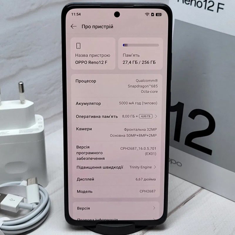 Продам телефон OPPO Reno 12 F 8/256Gb NFC в гарному стані — фото 3
