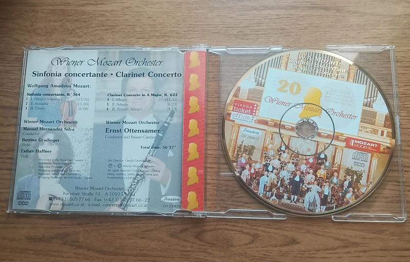 CD Віденський оркестр Моцарта: Симфонія K.364, Концерт для кларнета K.622, 2006 — фото 2