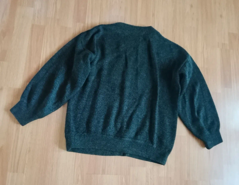 Вінтажний светр / кардиган в стилі 90-х (Coogi style) оверсайз — фото 3