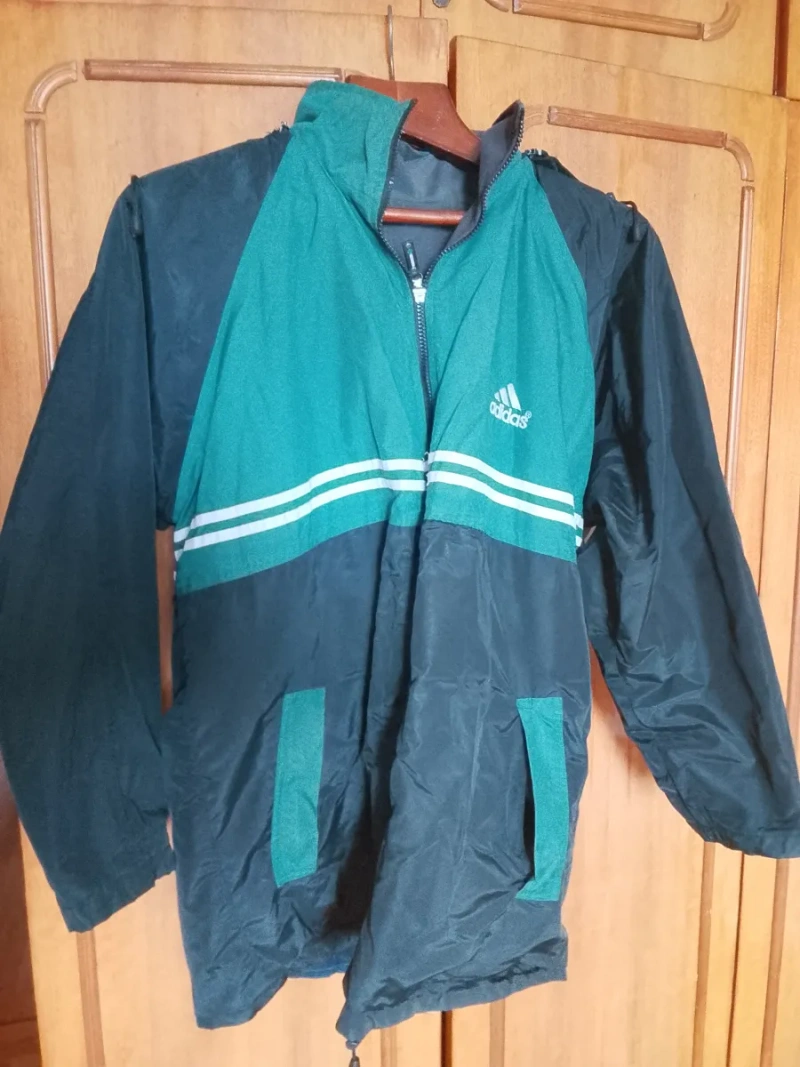 Двостороння вінтажна куртка Adidas 90-х (Фліс / Плащівка) — фото 3