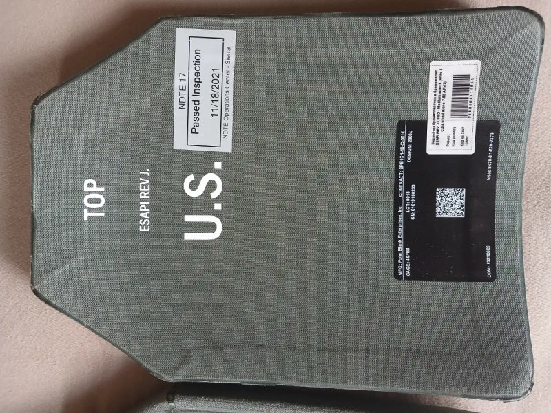 Керамічні бронеплити ESAPI Rev J Medium США — фото 2