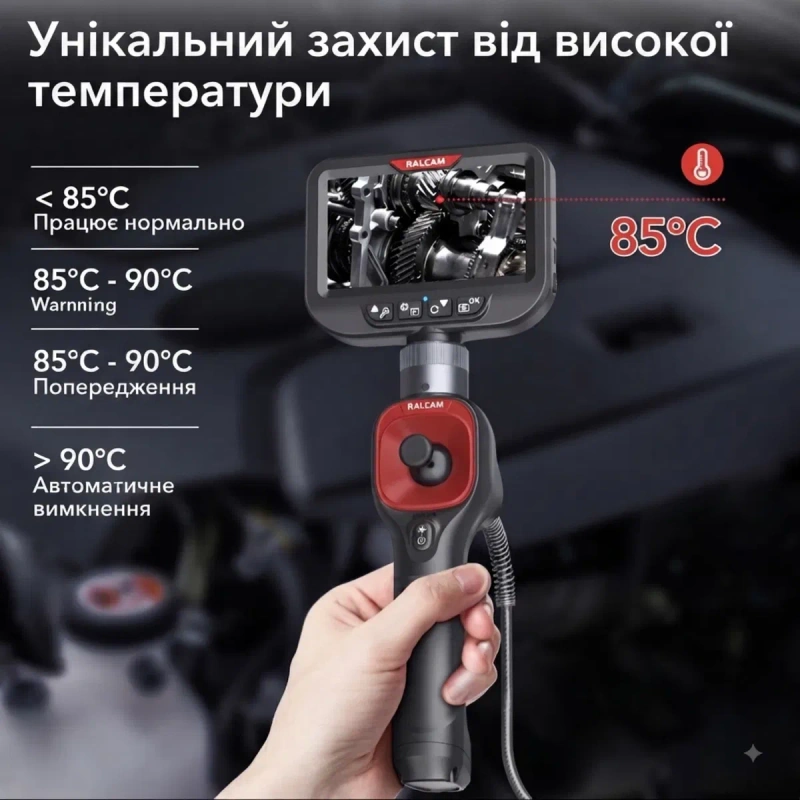 ‼️Професійний артикуляційний ендоскоп RALCAM F606B . 6.2 мм з поворотною камерою , бороскоп ,керований зонд  1 метр + Карта пам'яті 32ГБ — фото 6