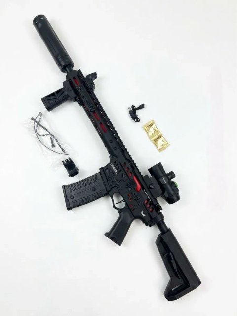 Професійний нейлоновий Автомат на Орбізах АR15, м416, НХ9 + в подарунок трейсер ( дим + світло )