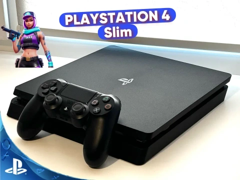 PS4 Slim  памʼять   1000 ГБ  з підпискою на 12 місяців Deluxe 500 повноціних ігор