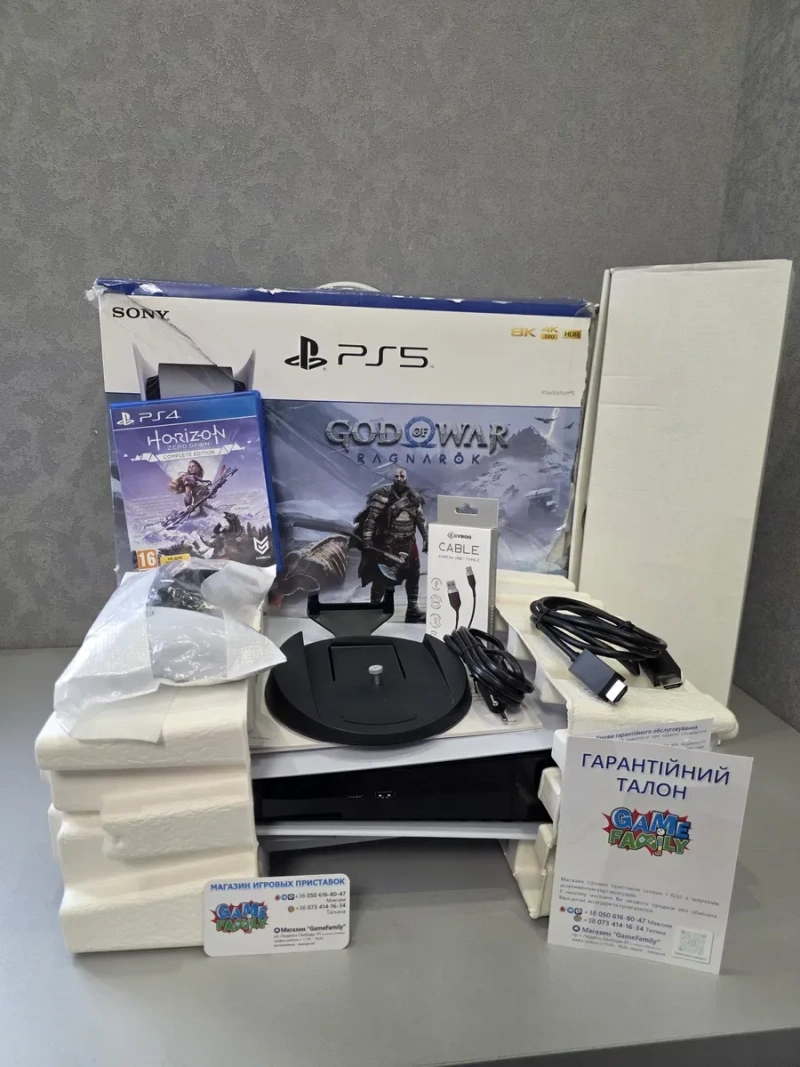 Ps5 Fat 3 Ревізія Playstation 4 Sony Ps Blu-Ray Blu Ray Edition Model CFI1216A CFI-1216A CFI 1216A SSD 825GB  12 Місяців Гарантія Магазин + Horizon — фото 2