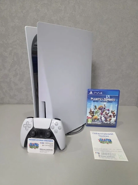 Ps5 Model CFI1216A CFI-1216A CFI 1216A Sony Playstation 5 Blu-Ray Blu Ray Edition Ps SSD 3 Ревізія 12 Місяців Гарантія Магазин + Plants vs Zombies 3
