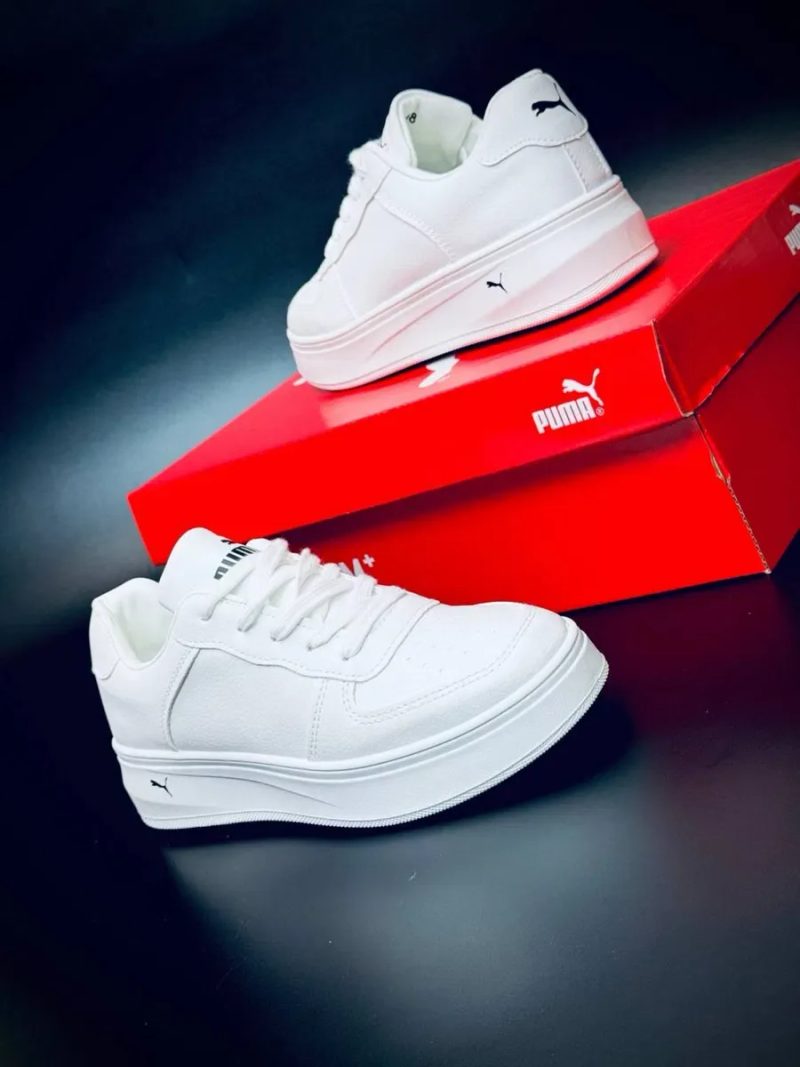 Пума кроссовки белые кожаные Puma Білі шкіряні кеди для жінок від Puma•кросівки пума кожані puma — фото 2