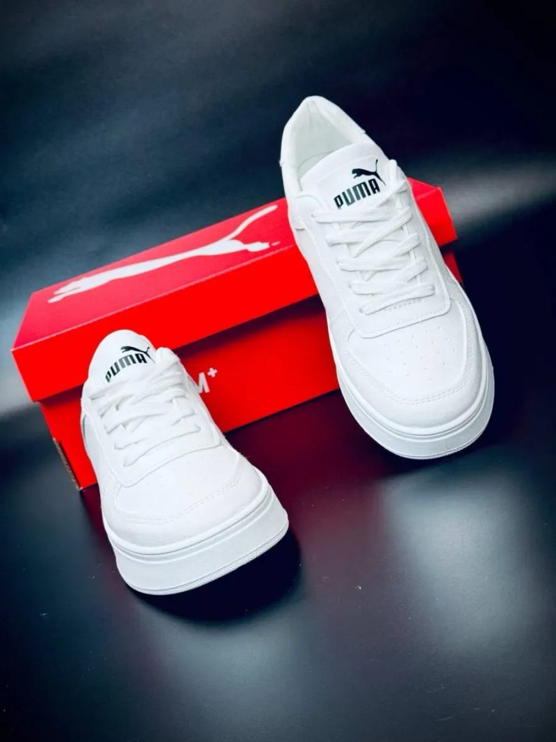 Пума кроссовки белые кожаные Puma Білі шкіряні кеди для жінок від Puma•кросівки пума кожані puma — фото 4