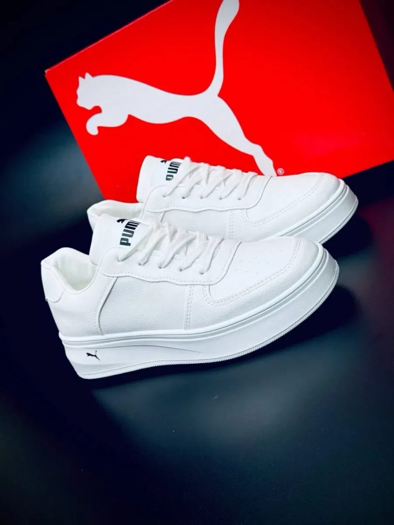 Пума кроссовки белые кожаные Puma Білі шкіряні кеди для жінок від Puma•кросівки пума кожані puma — фото 5