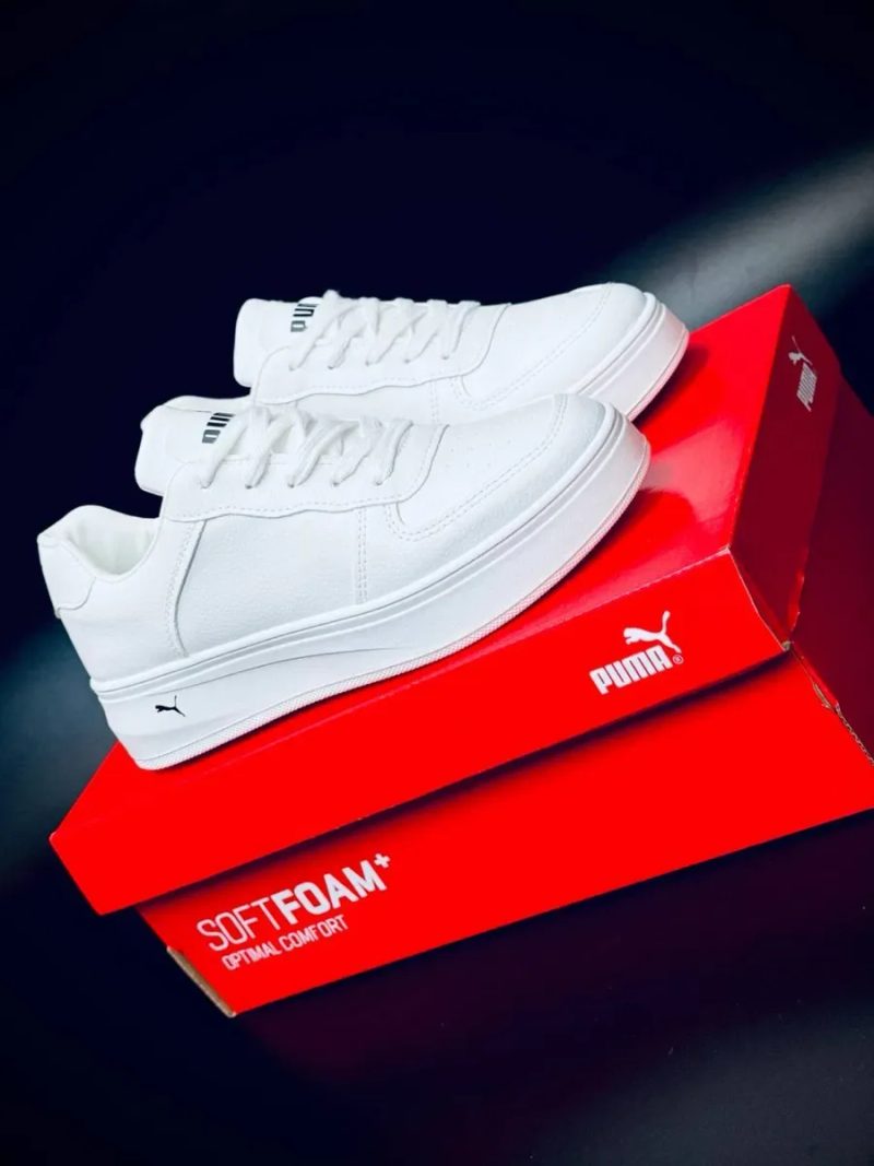 Пума кроссовки белые кожаные Puma Білі шкіряні кеди для жінок від Puma•кросівки пума кожані puma — фото 6