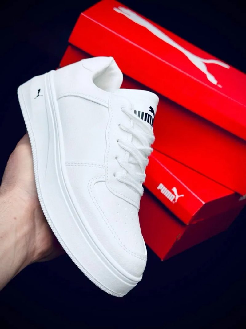 Пума кроссовки белые кожаные Puma Білі шкіряні кеди для жінок від Puma•кросівки пума кожані puma — фото 7