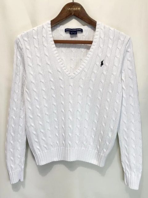 Ralph Lauren Sport жіночий Бавовняний пуловер у класичному білому кольорі. L