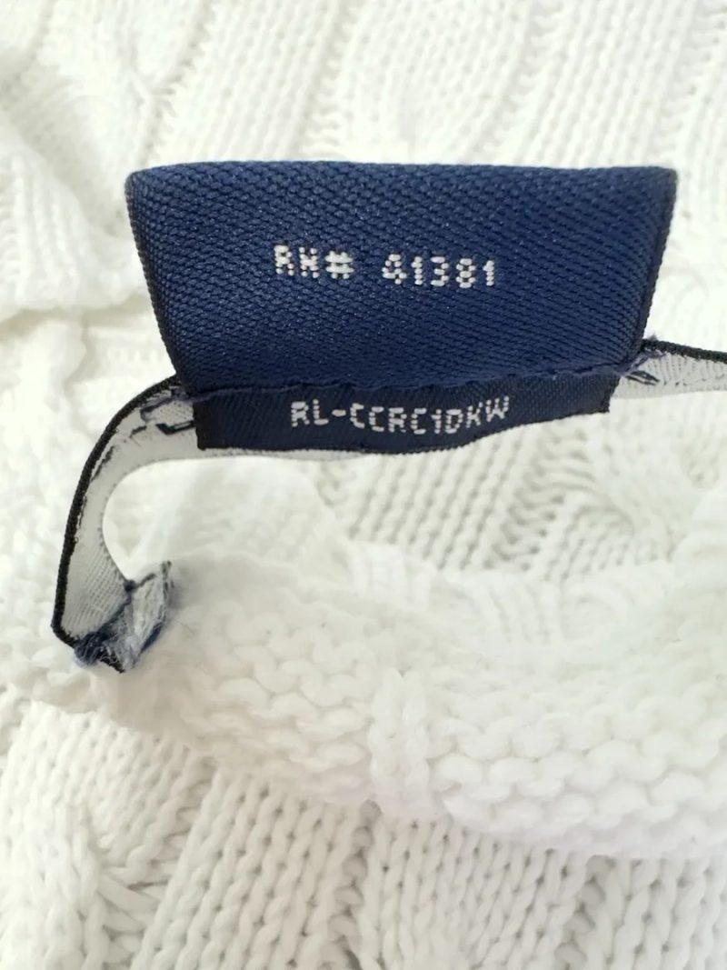 Ralph Lauren Sport жіночий Бавовняний пуловер у класичному білому кольорі. L — фото 8