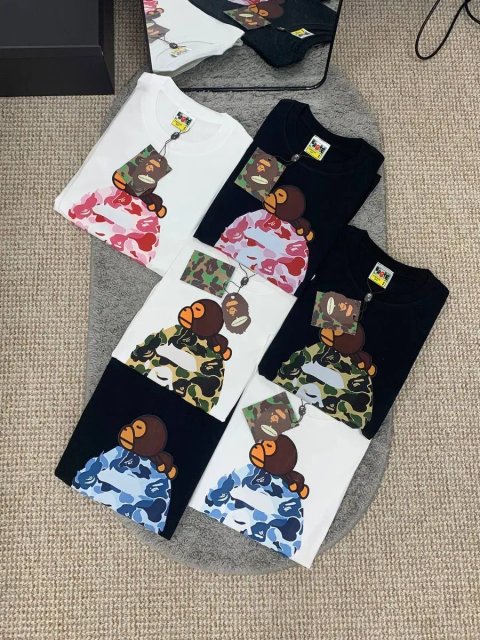 ‼️РОЗПРОДАЖ‼️ Футболка Bape | Біла, синя, біла-рожева, чорна, синя | Розміри M, L, XL, XXL, XXXL