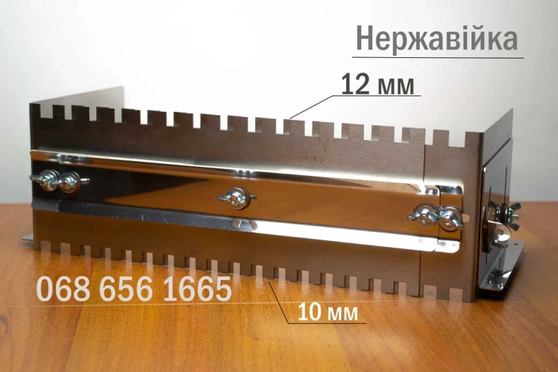 Розсувна гребінка зуб  10х10мм , 12х12мм, 14х14. Гребёнка раздвижная . — фото 2
