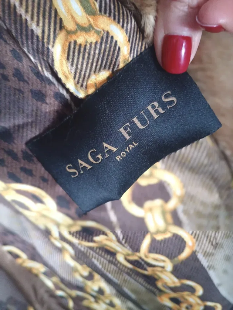 Saga furs.   Дл 105см. Норковая шуба с соболем. Натуральная шуба — фото 8