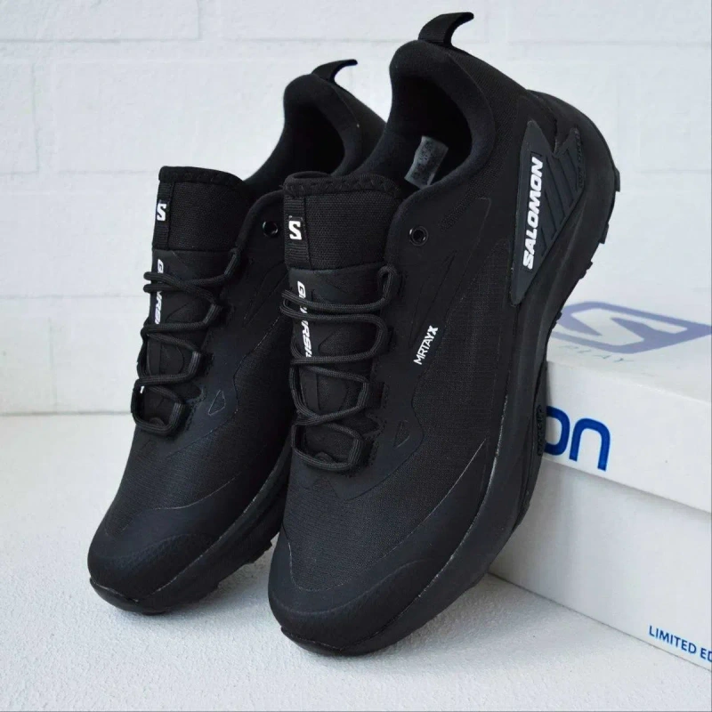 Salomon Genesis Waterproof Black чорні кросівки чоловічі саломон — фото 4