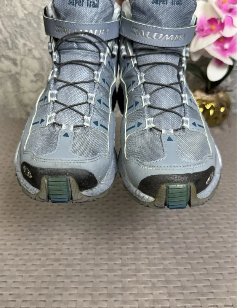 Salomon gore-tex super trail ботинки 40 размер трекинговые голубые — фото 5