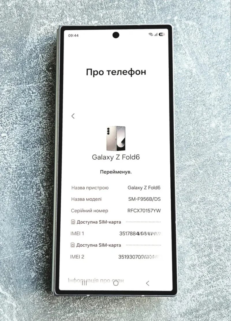 Samsung Galaxy Z FOLD 6 512Gb Silver Shadow. 2 фізичні сім та eSIM. АКБ 100% — фото 6