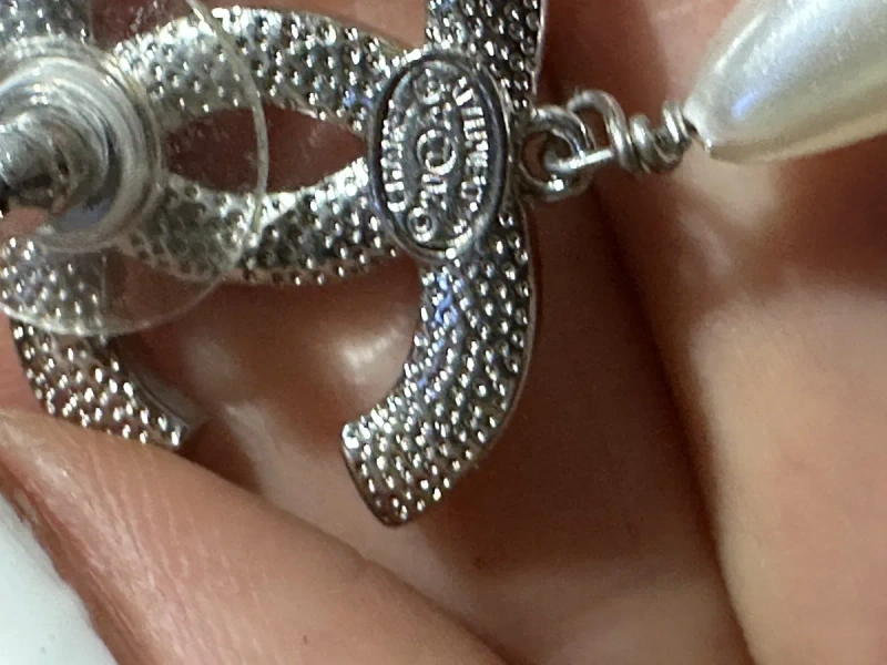 Сережки Chanel,Silver Tone,вінтаж. — фото 5