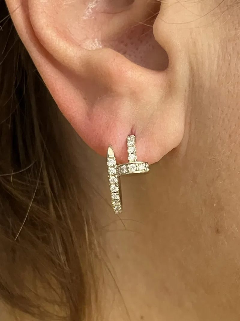 Серьги Cartier Juste un clou с бриллиантами 1,02ct . — фото 4