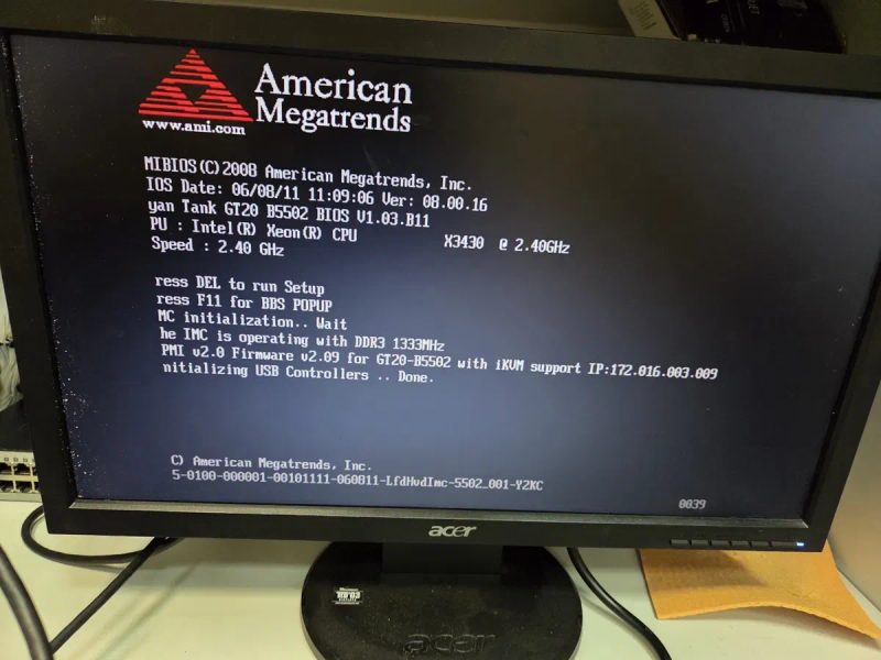 сервер Entry 1U (8потоків, 16Гб ПЗУ); Intel Xeon 3430 Quard-core(2400/8M,S1156); 4*DDR3-1333 4096MB ECC Kingston; Adaptec SAS RAID 640 + рейки в шафу! — фото 6