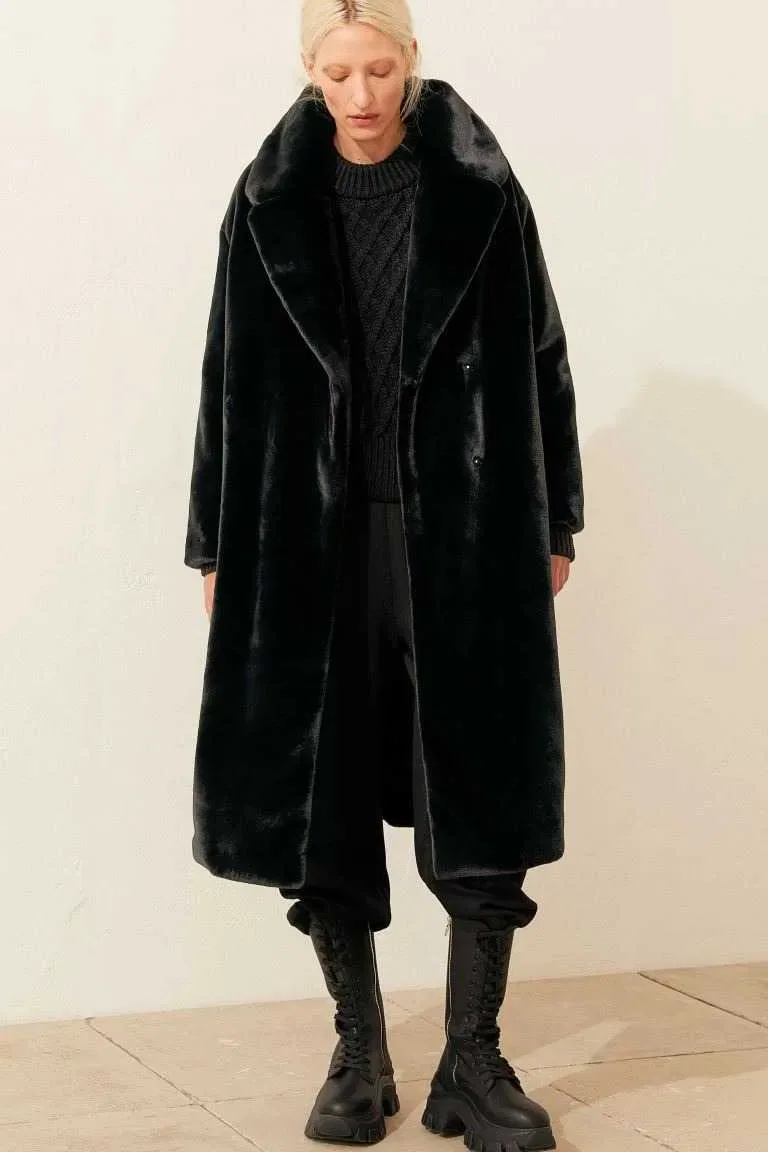 Шикарная шуба пальто эко мех мутон h&m премиум! Размеры в наличии! Оригинал — фото 2