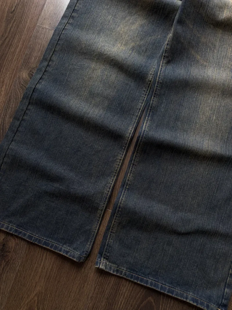 Широкі Джинси Jaded London Type Vintage Вінтажні Washed Вошед Штани Джинсові Baggy Темно сині Wide Leg Skater Y2K SK8 Racer Беггі Баггі Широкого крою — фото 3