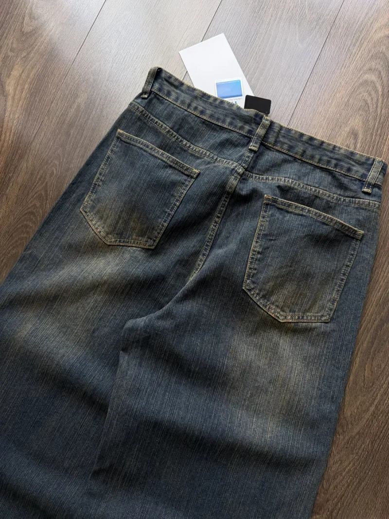 Широкі Джинси Jaded London Type Vintage Вінтажні Washed Вошед Штани Джинсові Baggy Темно сині Wide Leg Skater Y2K SK8 Racer Беггі Баггі Широкого крою — фото 5