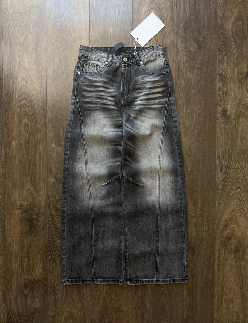 Широкі Джинси Jaded London Type Washed Буткат Bootcut Штани Джинсові Baggy Сірі Чорні Темні Wide Leg Skater Y2K SK8 Racer Беггі Баггі Широкого крою