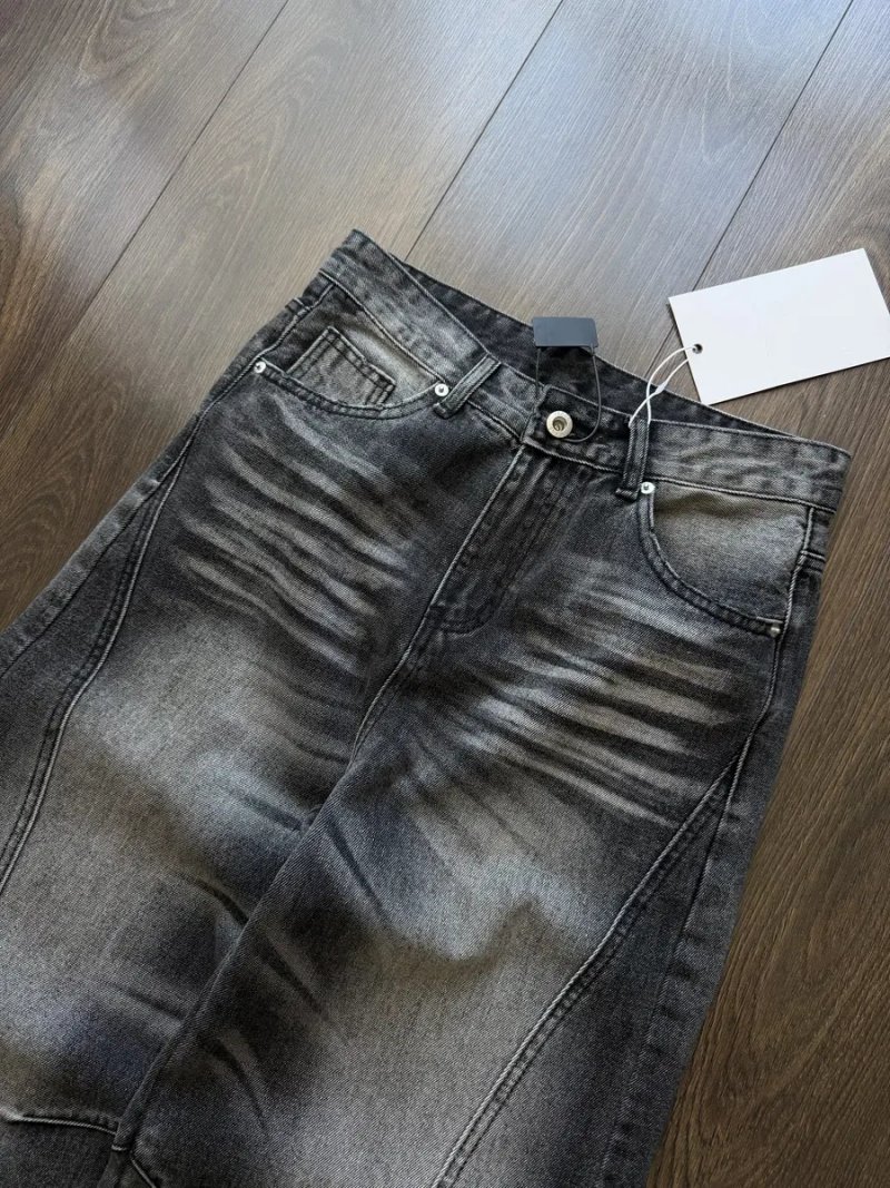 Широкі Джинси Jaded London Type Washed Буткат Bootcut Штани Джинсові Baggy Сірі Чорні Темні Wide Leg Skater Y2K SK8 Racer Беггі Баггі Широкого крою — фото 2