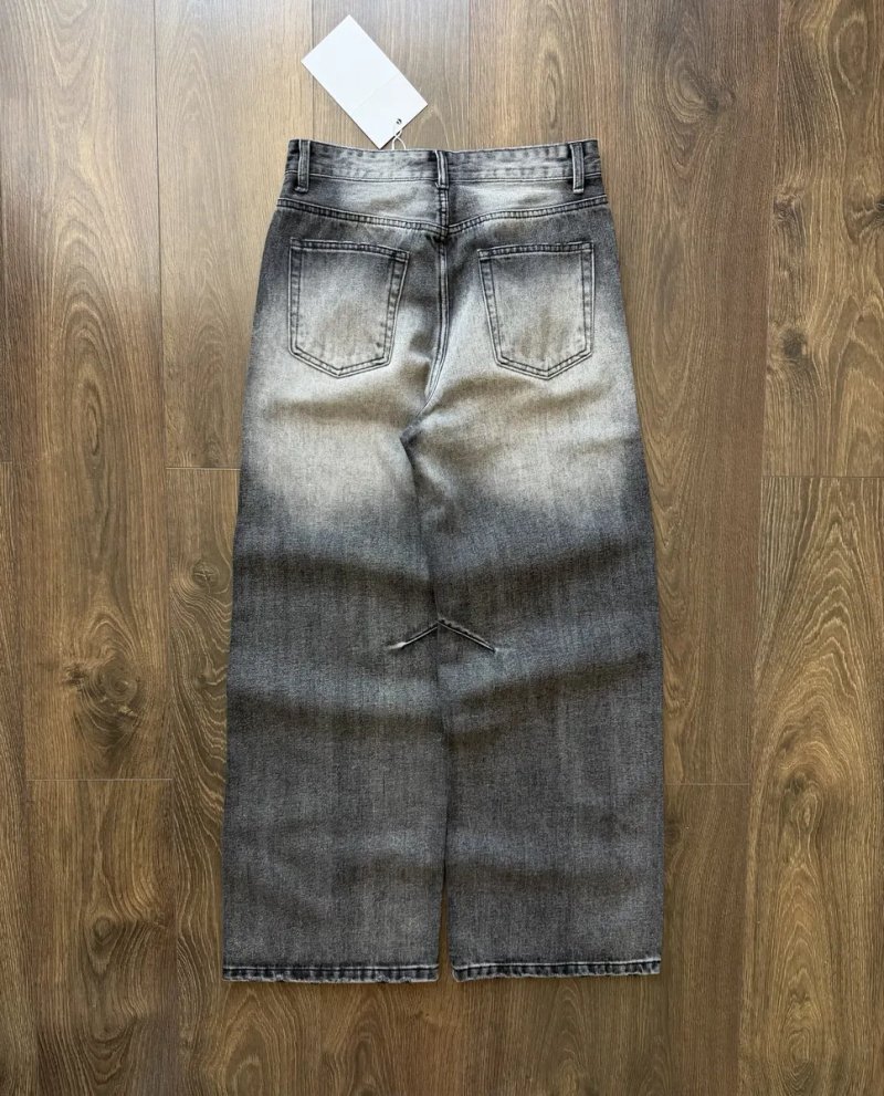 Широкі Джинси Jaded London Type Washed Буткат Bootcut Штани Джинсові Baggy Сірі Чорні Темні Wide Leg Skater Y2K SK8 Racer Беггі Баггі Широкого крою — фото 4