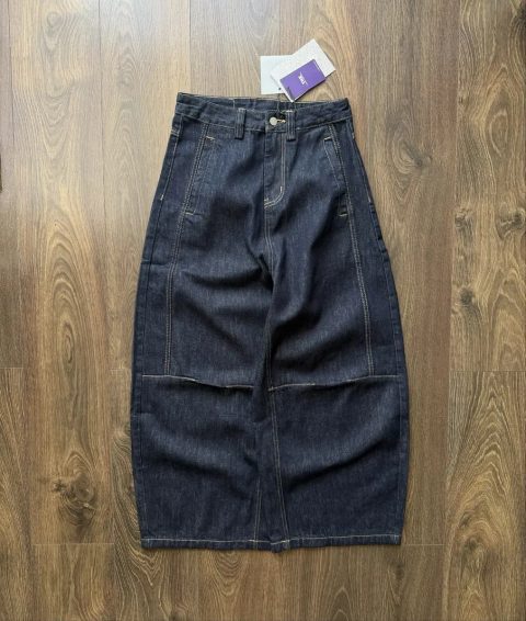 Широкі Джинси Raw Denim Jaded London Штани Джинсові Baggy Темно Сині Wide Leg Skater Y2K SK8 Racer Беггі Баггі Широкого крою Bootcut Буткат