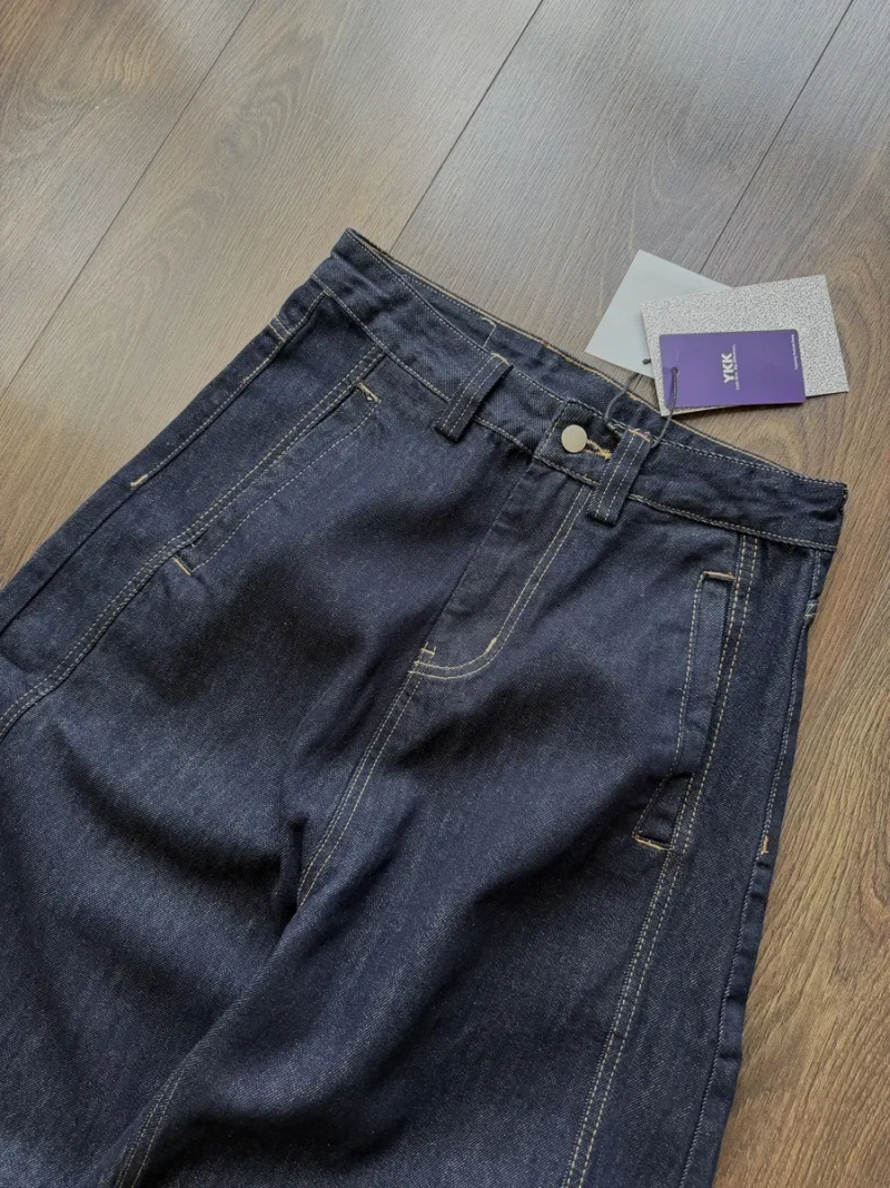 Широкі Джинси Raw Denim Jaded London Штани Джинсові Baggy Темно Сині Wide Leg Skater Y2K SK8 Racer Беггі Баггі Широкого крою Bootcut Буткат — фото 2