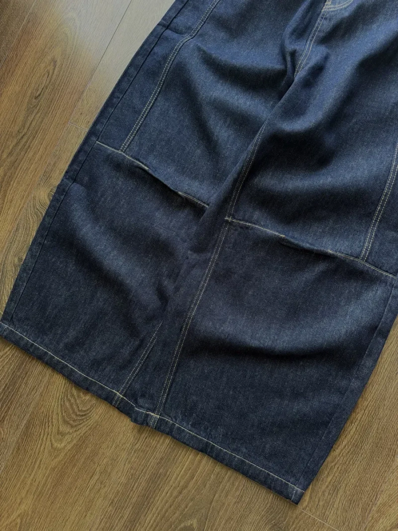 Широкі Джинси Raw Denim Jaded London Штани Джинсові Baggy Темно Сині Wide Leg Skater Y2K SK8 Racer Беггі Баггі Широкого крою Bootcut Буткат — фото 3