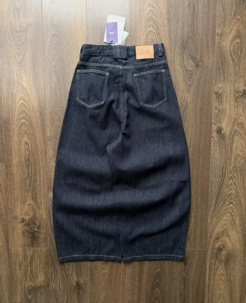 Широкі Джинси Raw Denim Jaded London Штани Джинсові Baggy Темно Сині Wide Leg Skater Y2K SK8 Racer Беггі Баггі Широкого крою Bootcut Буткат — фото 4