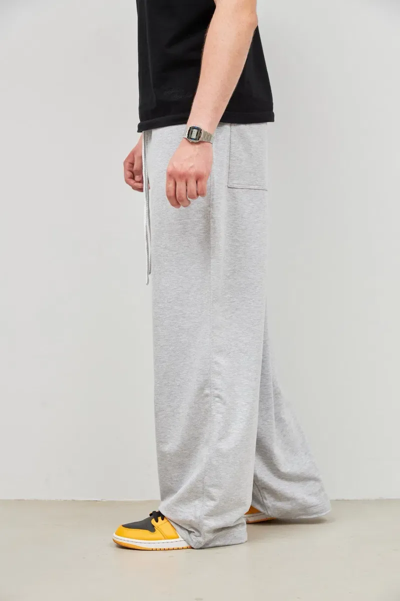Широкі котонові спортивки BAGGY SWEATPANTS m I xl для залу на утяжках для спортзала черные серые спортивки 100% котон бегги фит gymshark golds gym — фото 3