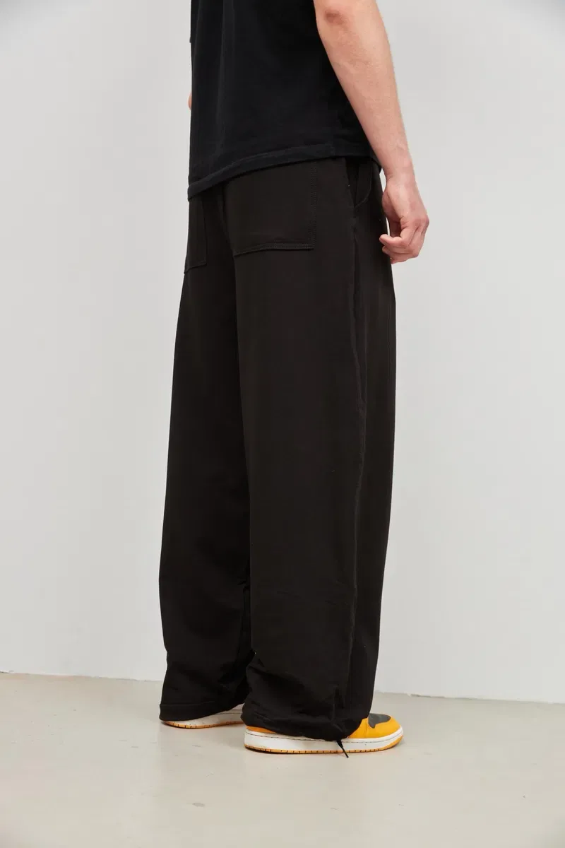 Широкі котонові спортивки BAGGY SWEATPANTS m I xl для залу на утяжках для спортзала черные серые спортивки 100% котон бегги фит gymshark golds gym — фото 6