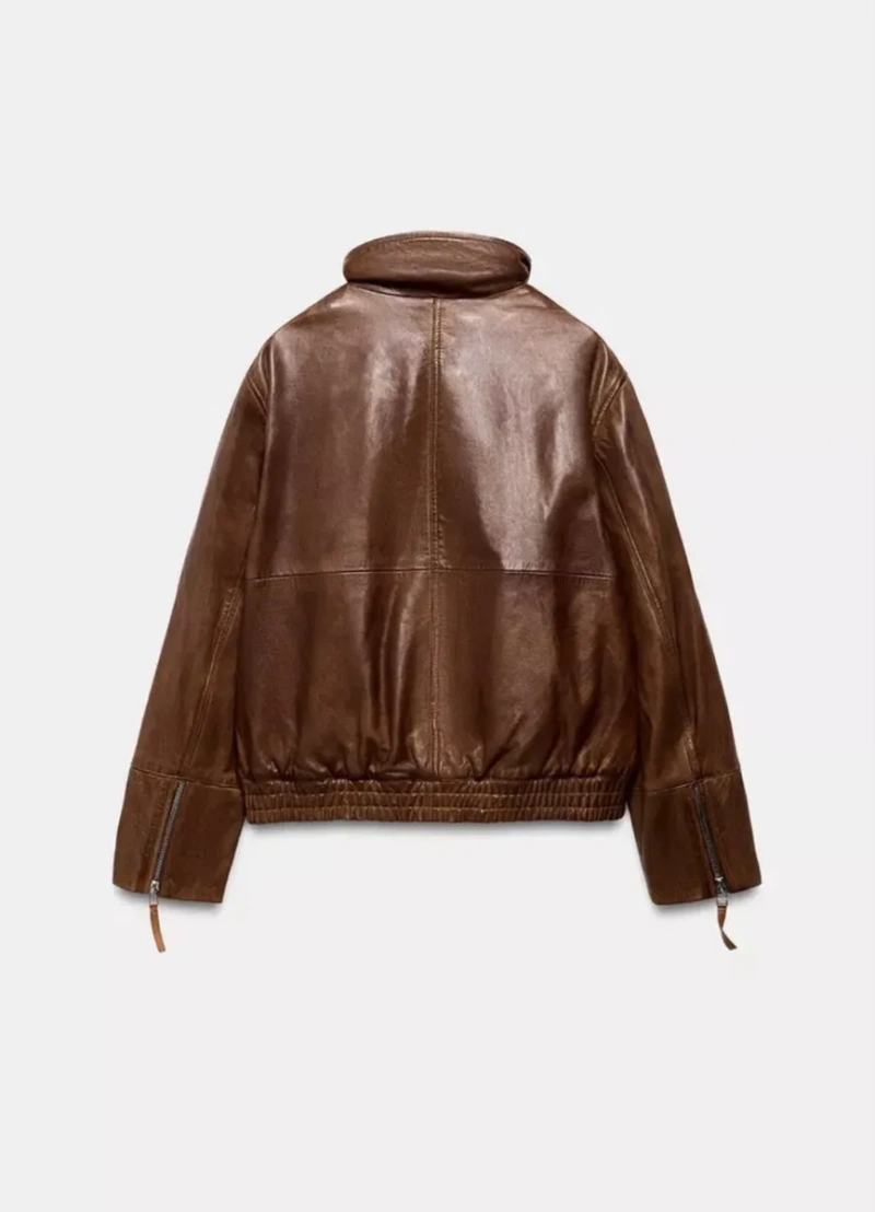 Шкіряна куртка Zara limited ed — фото 5