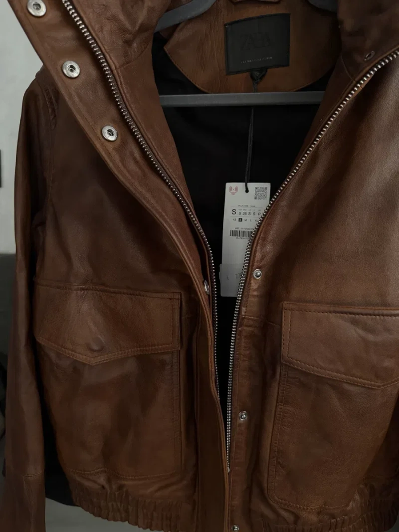 Шкіряна куртка Zara limited ed — фото 7