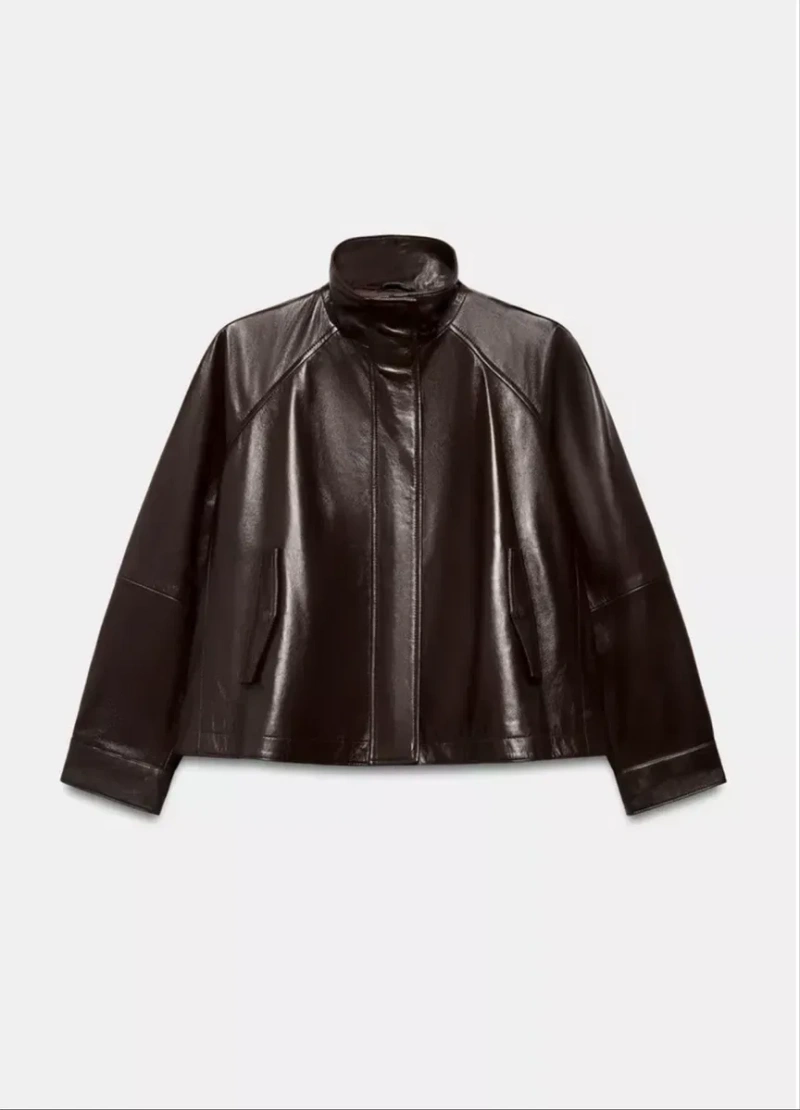 Шкіряна куртка Zara — фото 5