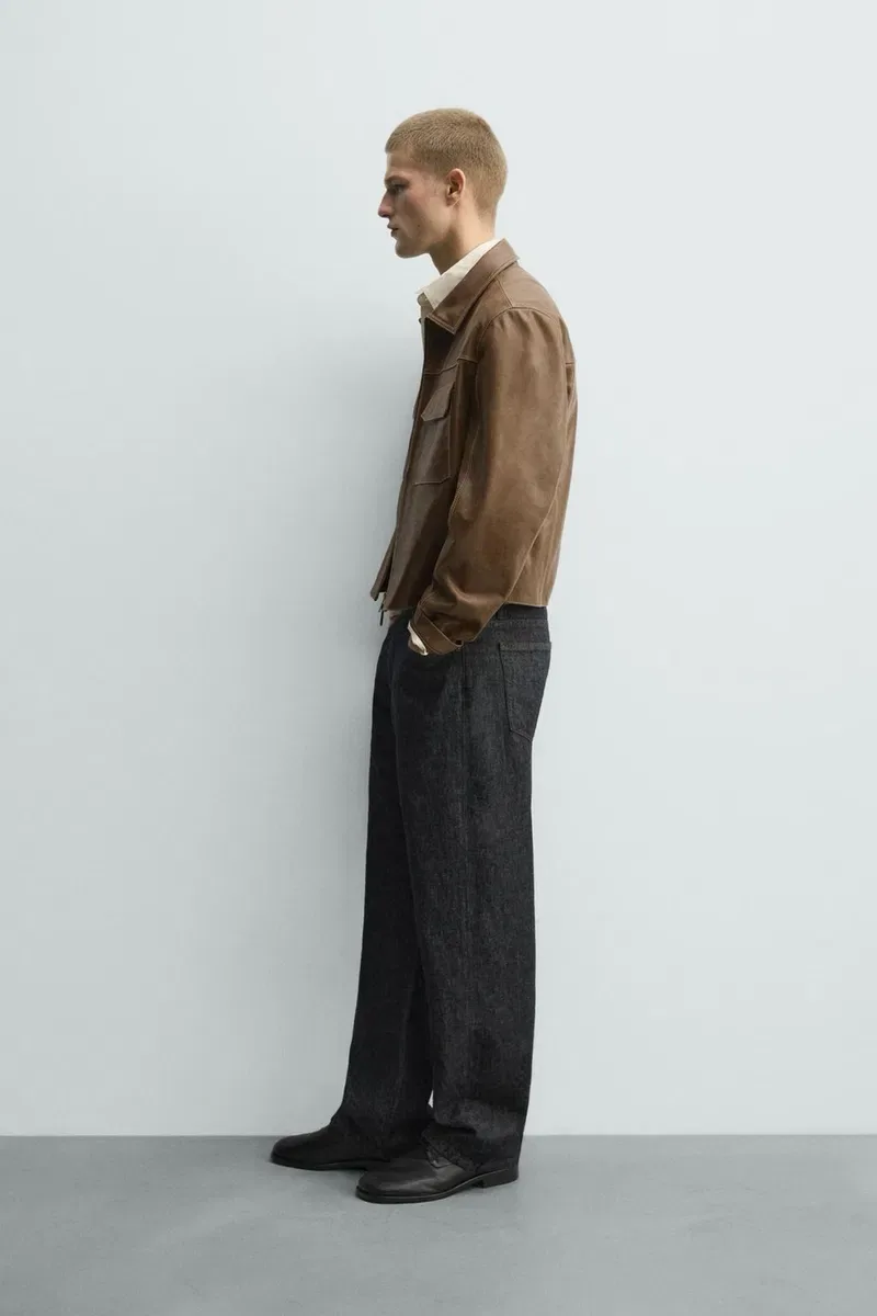 Шкіряна куртка Zara розмір S — фото 3
