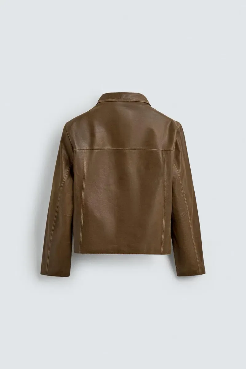 Шкіряна куртка Zara розмір S — фото 6