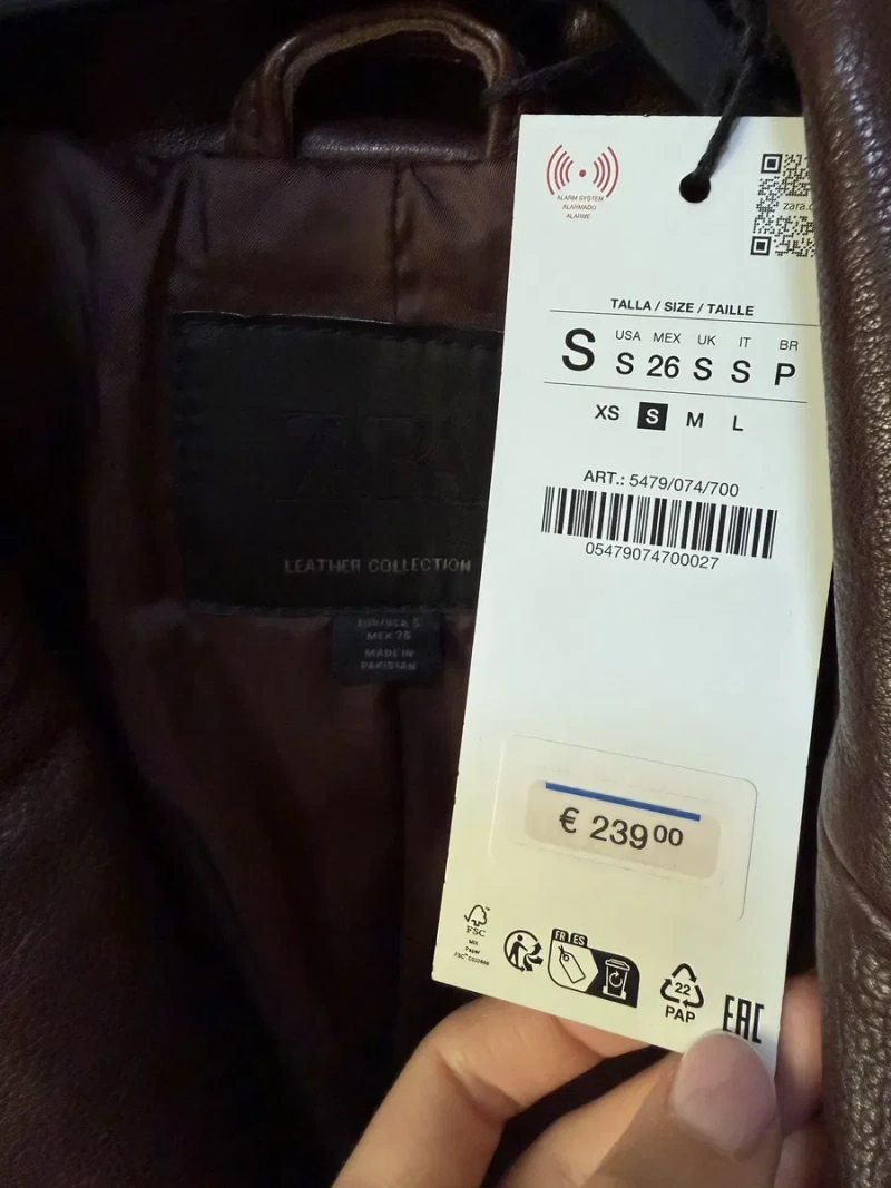 Шкіряна куртка Zara з лімітованої колекції S — фото 7