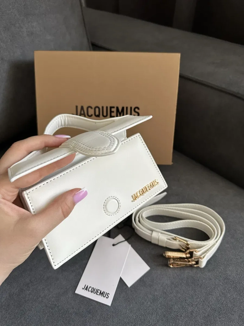 Шкіряна Сумка JACQUEMUS LE GRAND BAMBINO, жакмю, жакмюс білий — фото 4