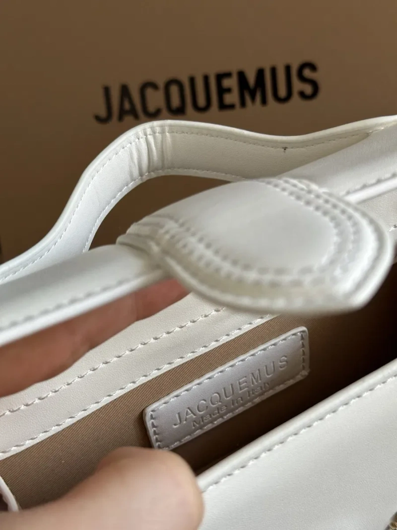 Шкіряна Сумка JACQUEMUS LE GRAND BAMBINO, жакмю, жакмюс білий — фото 5