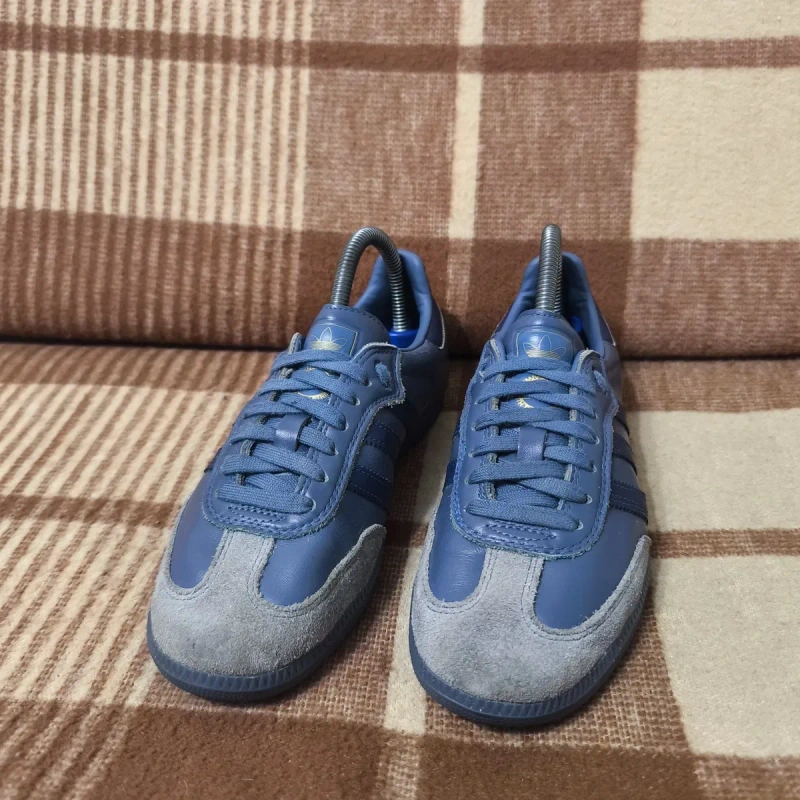 Шкіряні кросівки adidas samba — фото 2