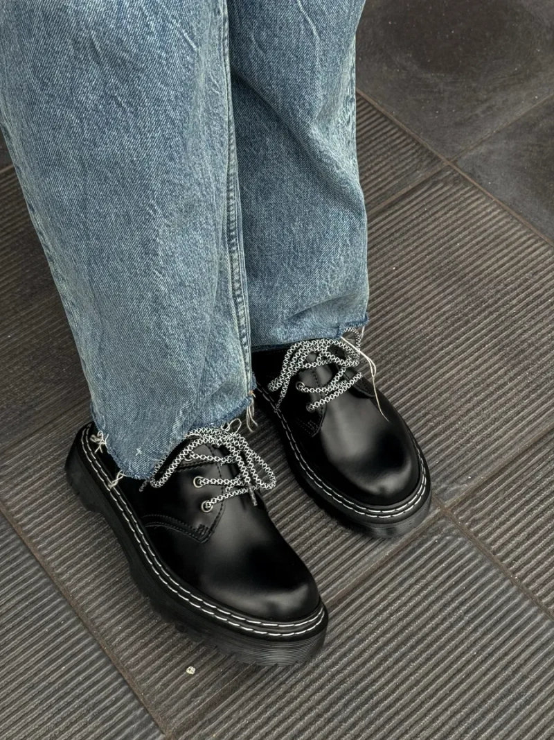 Шкіряні туфлі Dr. Martens 1461 чорні — фото 5